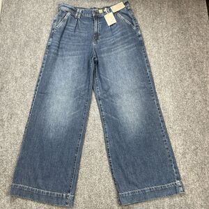 a.n.a. Jeans Womens 14 High Rise Wide Leg Organic Cotton Tencel NEW W Tags